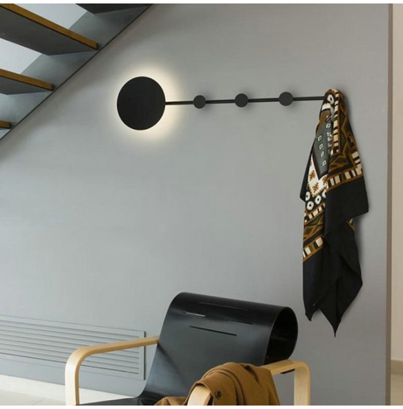 Nordic Minimalist Creative Simple Wall Lamp Modern Bedroom Bedside Entrance Hallway Coat Rack Hook Led Indoor Lighting