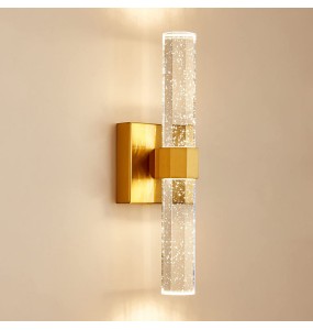 Modern Minimalist Rectangular Bubble Crystal Wall Lamp Living Room Decoration Bedroom Led Indoor Lighting For Home