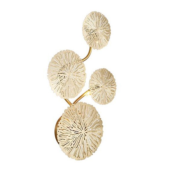 Nordic Modern Minimalist Hardware Lotus Leaf Wall Lamp Bedroom Living Room Study Lighting