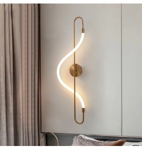 Minimalist Restaurant Lamp Tube Winding Line Wall Lamp Dining Table Musical Note Art Designer Creates Personalized Led Lighting