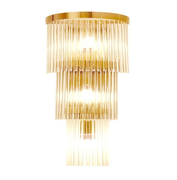 Modern Simple Luxury Crystal Glass Strip Wall Sconce Lamp Living Room Bedroom Study Led Indoor Lighting Home Decor