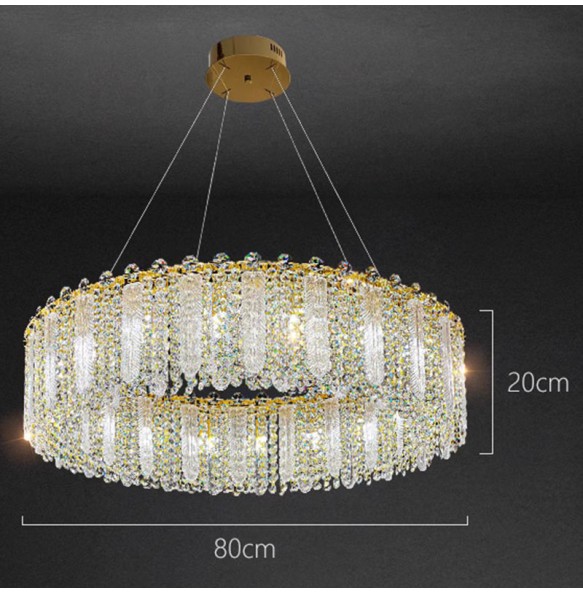 Crystal Glass Feather Chandelier Luxury Postmodern Romantic Dining Room New Bedroom Indoor Lighting Living Room Decoration Lamp