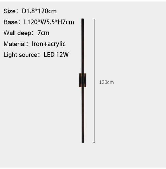 Minimalist Long Line Wall Lamp Simple Modern Bedroom Bedside Hotel Corridor Aisle Living Room Led Porch Indoor Lighting For Home