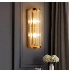 Modern Crystal Wall Lamp Creative Stainless Steel Golden Bedside Living Room Background Decoration Led Indoor Lighting For Home