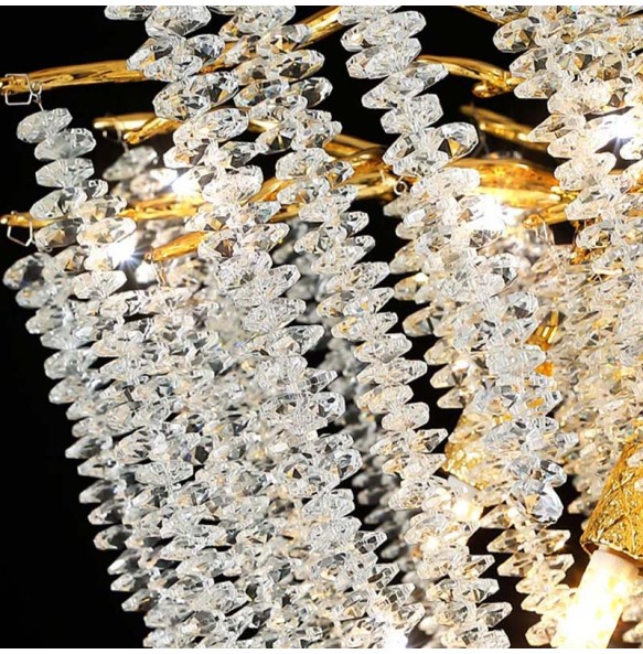 Postmodern Light Luxury Creative Crystal Branch Wall Lamp Bedroom Living Room Background Decorative Led Lighting