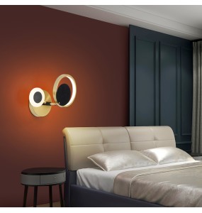 Modern Simple Round Rotatable Wall Lamp Bedroom Study Bedside  Led Lighting