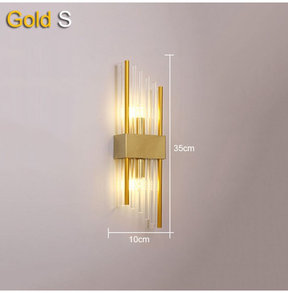 New Style Luxury Crystal Wall Lamp Living Room Bedroom Hotel Bedside Tv Background Decor Creative Led  Indoor Lighting For Home