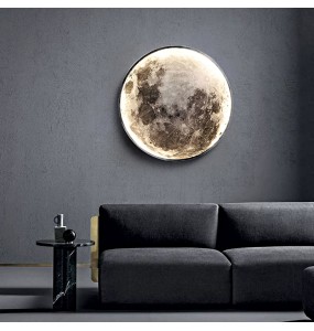 Moon Wall Lamp Modern Minimalist Nordic Aisle Corridor Mural Art Living Room Background Decoration Bedroom Bedside Lighting