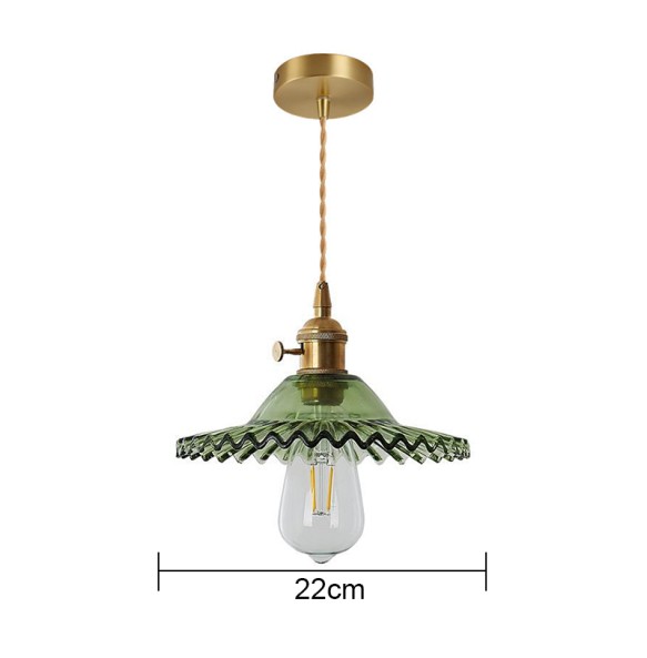 American Country Retro Flower Pendant Light Nostalgic Coffee Bar Clothing Shop Glass Chandelier Indoor Lighting For Home