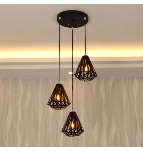 Modern Creative Pendant Light Rhombus Shape Chandelier Bedroom Living Room Dining  Led Lighting