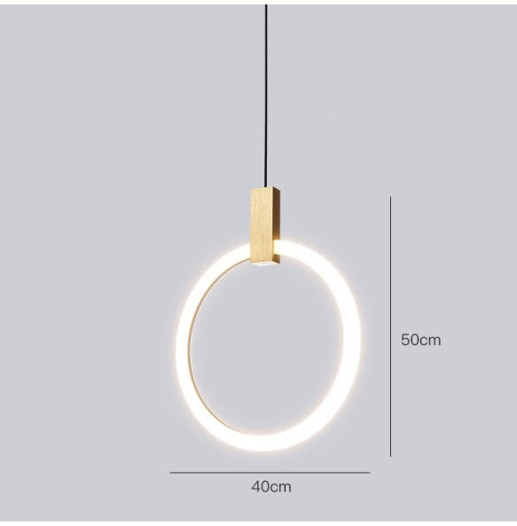 Nordic Bedroom Circle Ring Chandelier Restaurant Bar Lamp Modern Simple Led Small Pendant Lighting