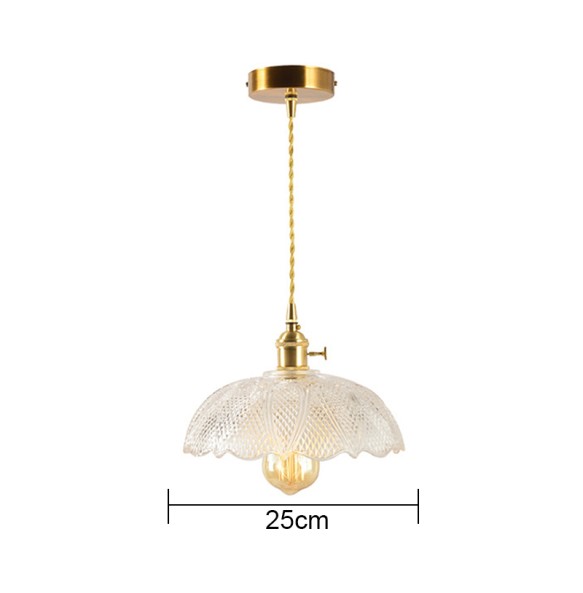 American Country Retro Flower Pendant Light Nostalgic Coffee Bar Clothing Shop Glass Chandelier Indoor Lighting For Home