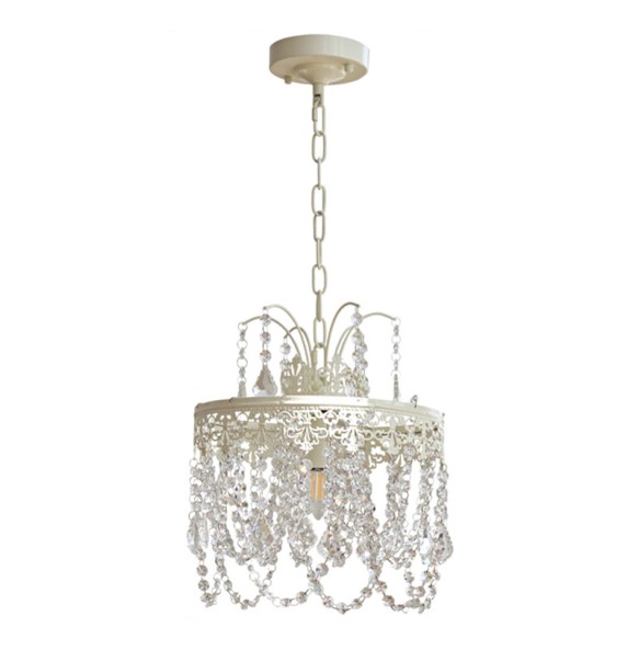 Romantic French Cream Style Crystal Chandelier  Luxury Porch Aisle Bedside Pendant Lighting Cloakroom Princess Room Hanging Lamp