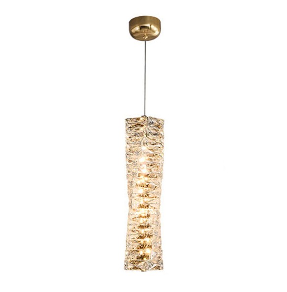 Luxury Crystal Pendant Light Small Chandelier Bedroom Bedside Lamp Postmodern Minimalist Single-Head Living Room Decor