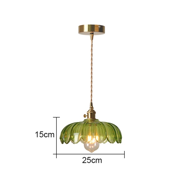 American Country Retro Flower Pendant Light Nostalgic Coffee Bar Clothing Shop Glass Chandelier Indoor Lighting For Home