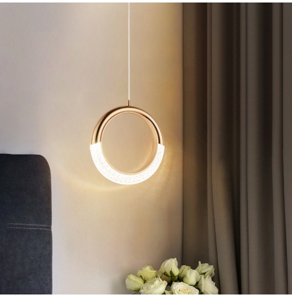 Luxury Simple Ceiling Chandelier Bedside Living Room Decor Lamp Dining  Bedroom Crystal Pendant Lighting For Home