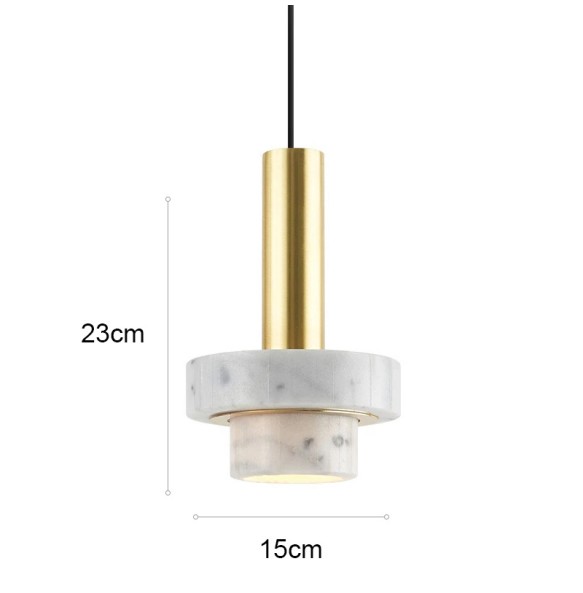 Modern Led Marble Pendant Lighthing Living Room Decoration Designer Terrazzo Restaurant Industrial Chandelier For Home