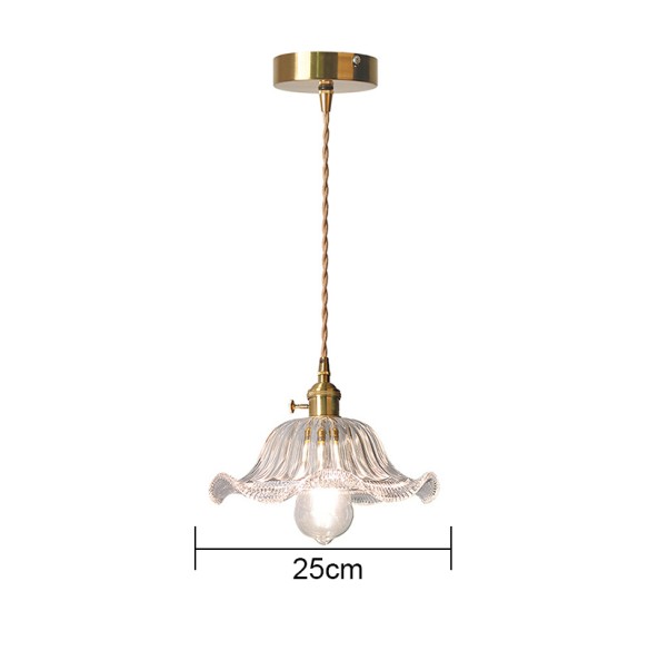 American Country Retro Flower Pendant Light Nostalgic Coffee Bar Clothing Shop Glass Chandelier Indoor Lighting For Home