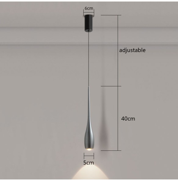 Lifting Adjustment Hanging Lamp Minimalist Bedroom Bedside Touch Small Chandelier Modern Nordic Restaurant Pendant Lighting