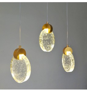 Modern Minimalist Bubble Glass Dining Room Crystal Chandelier Living  Tv Background Wall Led Pendant Lighting Bedroom Lamp