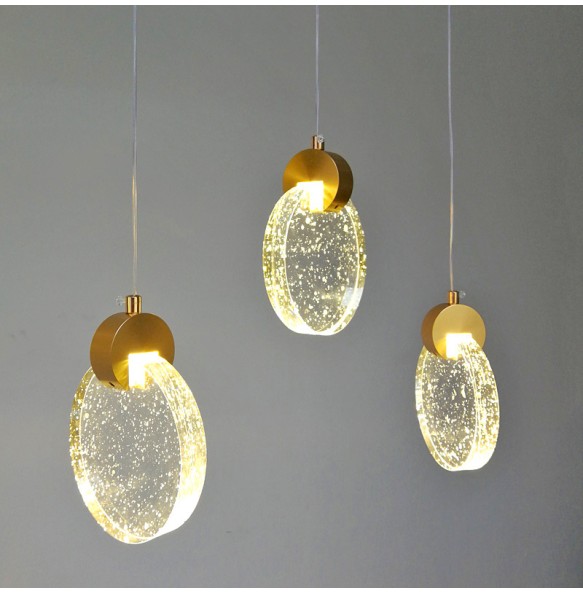 Modern Minimalist Bubble Glass Dining Room Crystal Chandelier Living  Tv Background Wall Led Pendant Lighting Bedroom Lamp