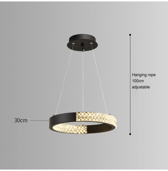 Modern Gold Black Circle Rectangular Pendant Led Chandeliers For Living Room Bedroom Ceiling Lamp Indoor Light Fixtures New