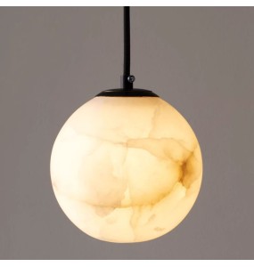 Luxury Marble Moon Chandelier Hotel Restaurant Aisle Bedroom Bedside Storefront Decoration Copper Planet Pendant Lighting