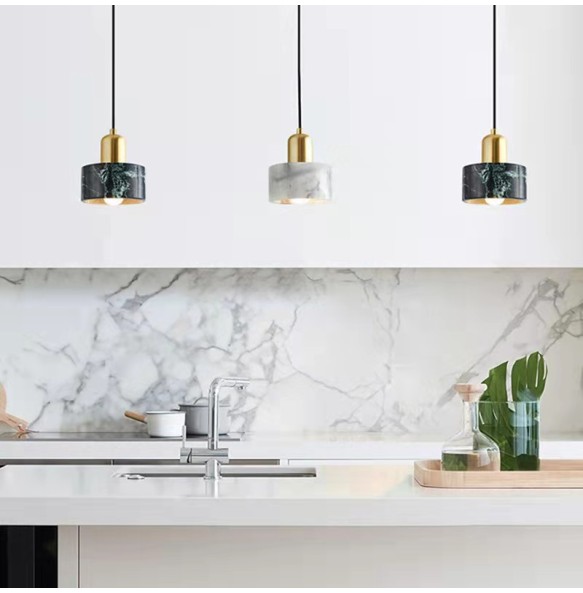 Modern Minimalist Marble Dining Room Chandelier Living  Bedroom   Decoration Led Pendant Lighting For Home