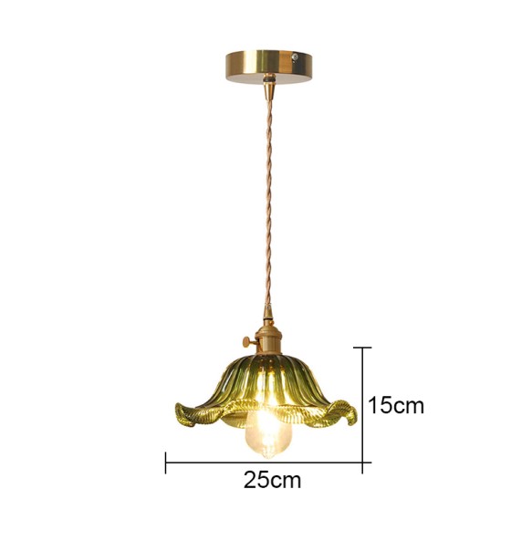 American Country Retro Flower Pendant Light Nostalgic Coffee Bar Clothing Shop Glass Chandelier Indoor Lighting For Home