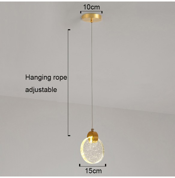 Modern Minimalist Bubble Glass Dining Room Crystal Chandelier Living  Tv Background Wall Led Pendant Lighting Bedroom Lamp