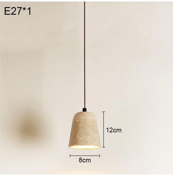 Japanese Wabi-Sabi Style Led Lamp Cream Bedroom Bedside Chandelier Creative Homestay Retro Nordic Restaurant Small Pendant Light