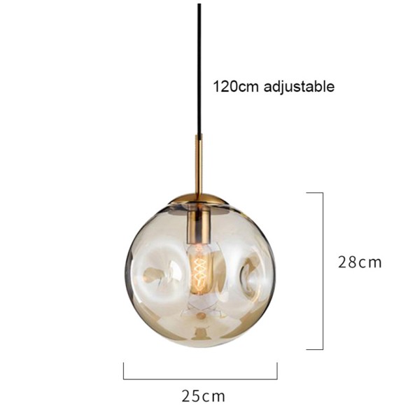 Nordic Modern Minimalist Creative Gradient Color Glass Ball Small Chandelier Living Room Bedroom Dining  Led Lighting