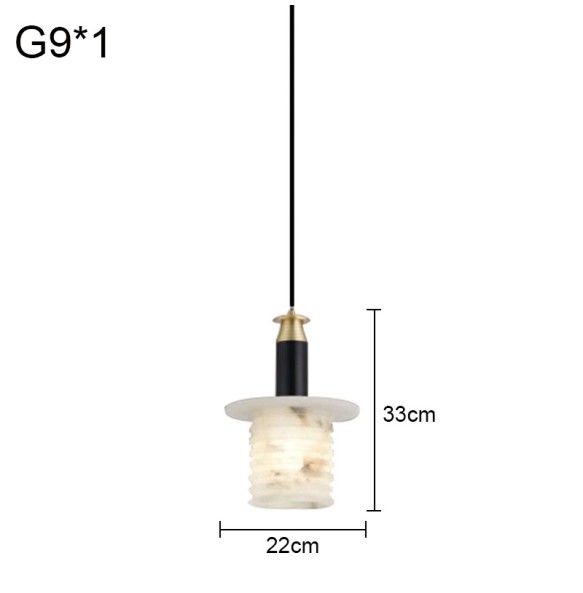 Modern Creative Luxury Spanish Marble Chandelier Nordic Restaurant Bedroom Bedside Pendant Lighting Led Hanging Lamp