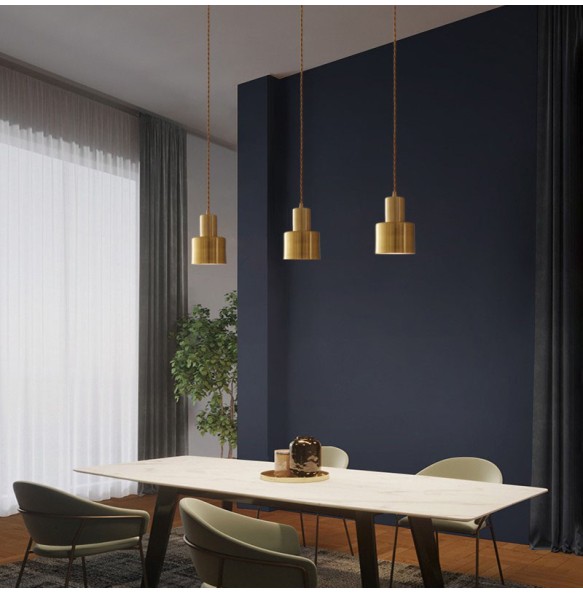 Nordic Minimalist Postmodern Pendant Lighting Coffee Restaurant Bar Hanging Lamp Counter Bedroom Study Bedside Golden Chandelier