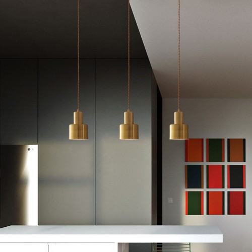 Nordic Minimalist Postmodern Pendant Lighting Coffee Restaurant Bar Hanging Lamp Counter Bedroom Study Bedside Golden Chandelier