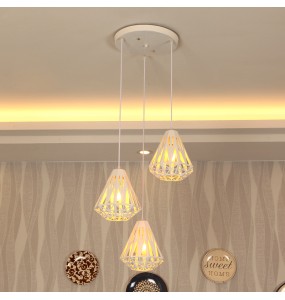 Modern Creative Pendant Light Rhombus Shape Chandelier Bedroom Living Room Dining  Led Lighting