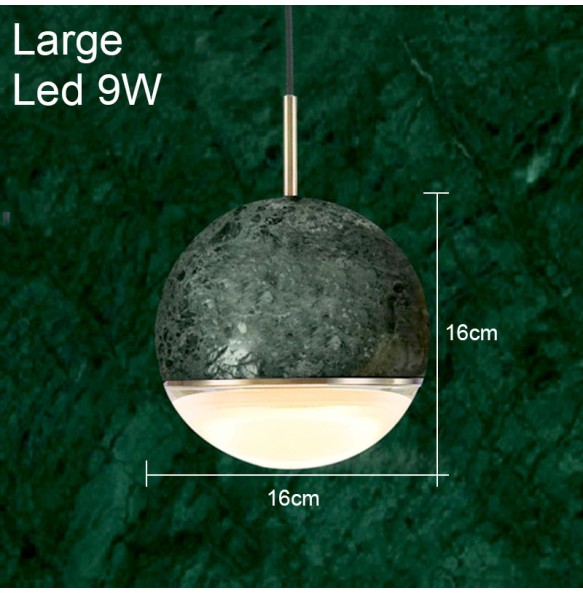 Modern Minimalist Round Marble Dining Room Small Chandelier Living  Decoration Bedroom Study  Led Pendant Lighting