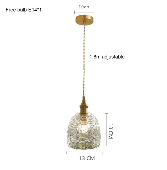 Romantic French Bedroom Bedside Chandelier Balcony Corridor Retro Wabi-Sabi Style Japanese Glass Small Pendant Lighting