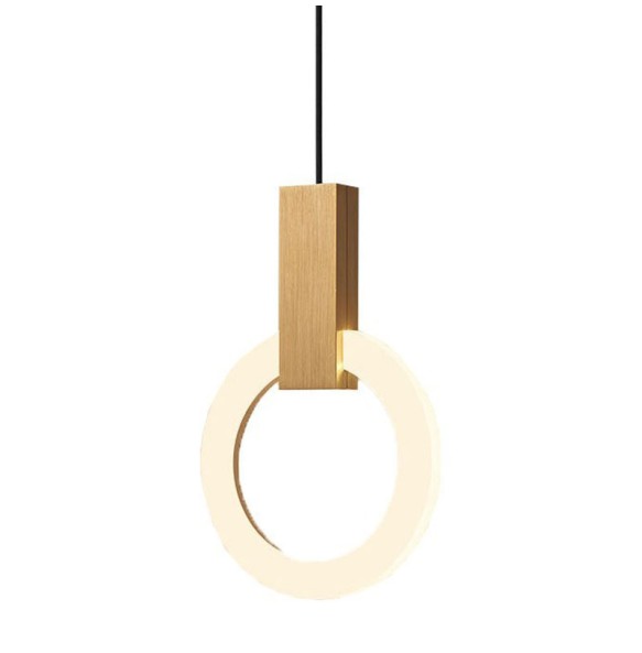 Nordic Bedroom Circle Ring Chandelier Restaurant Bar Lamp Modern Simple Led Small Pendant Lighting