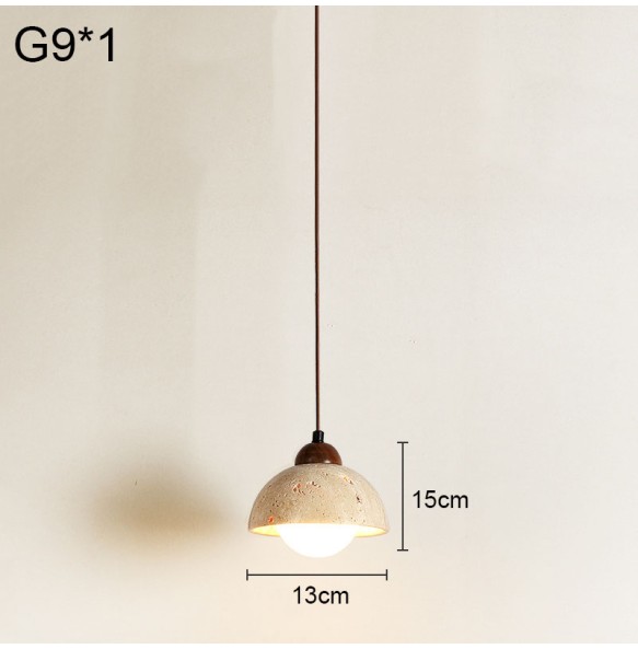 Japanese Wabi-Sabi Style Led Lamp Cream Bedroom Bedside Chandelier Creative Homestay Retro Nordic Restaurant Small Pendant Light