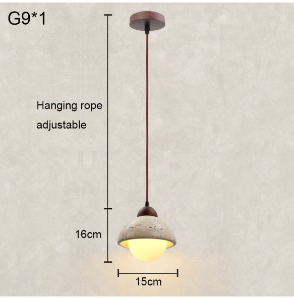 Japanese Wabi-Sabi Style Led Lamp Cream Bedroom Bedside Chandelier Creative Homestay Retro Nordic Restaurant Small Pendant Light