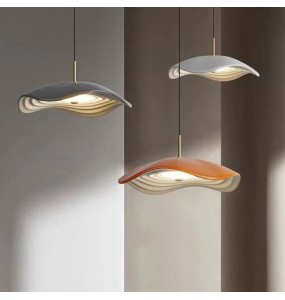 Simple Modern Indoor Pendant Lighting Restaurant Bar Counter Resin Lotus Leaf Small Chandelier Bedroom Bedside Lamp