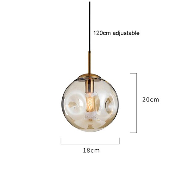 Nordic Modern Minimalist Creative Gradient Color Glass Ball Small Chandelier Living Room Bedroom Dining  Led Lighting