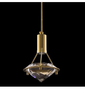 Luxury Postmodern Light Bedroom Bedside Pendant Lighting Copper Crystal Long-Line Small Chandeliers Modern Minimalist Restaurant