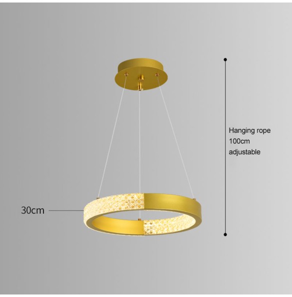 Modern Gold Black Circle Rectangular Pendant Led Chandeliers For Living Room Bedroom Ceiling Lamp Indoor Light Fixtures New