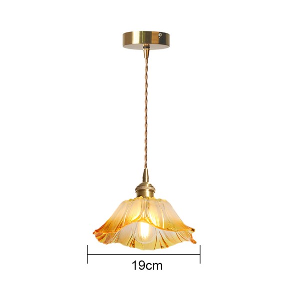 American Country Retro Flower Pendant Light Nostalgic Coffee Bar Clothing Shop Glass Chandelier Indoor Lighting For Home