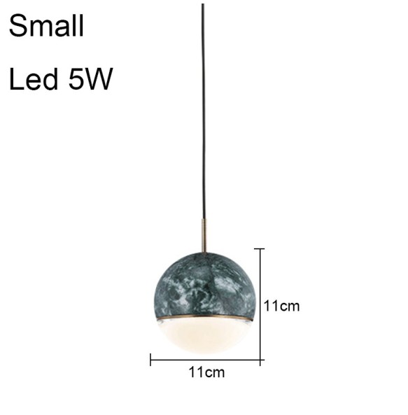 Modern Minimalist Round Marble Dining Room Small Chandelier Living  Decoration Bedroom Study  Led Pendant Lighting