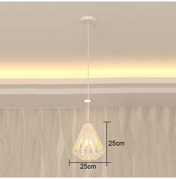 Modern Creative Pendant Light Rhombus Shape Chandelier Bedroom Living Room Dining  Led Lighting