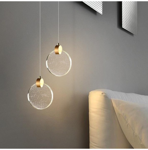 Modern Minimalist Bubble Glass Dining Room Crystal Chandelier Living  Tv Background Wall Led Pendant Lighting Bedroom Lamp