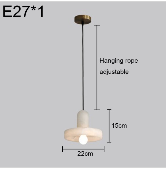 Modern Luxury Spanish Marble Restaurant Small Chandelier Homestay Bar Copper Pendant Lighting Bedroom Bedside Led Hanging Lamp